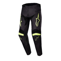 Alpinestars 2024 Youth Racer Lurv Pants  - Black/Fluoro Yellow