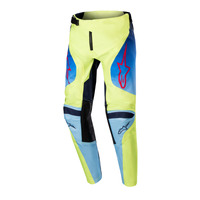 Alpinestars 2024 Youth Racer Hoen Pant - Fluro Yellow/Blue/Night Navy