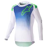 Alpinestars 2023 Supertech Risen Jersey - Blue/White/Fluro Green