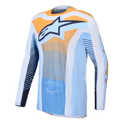 Alpinestars 2027 Techstar Maven Jersey - Dust Blue Tangerine Black