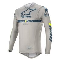 Alpinestars Supertech Grey Navy and Yellow Jersey