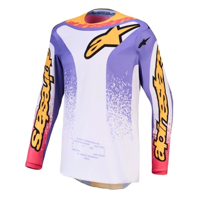 Alpinestars 2027 Fluid Drag Jersey - Light Lilac Blue Iris Gold