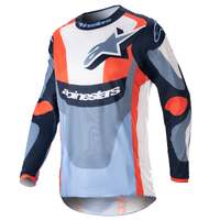 Alpinestars 2023 Fluid Agent Jersey - Night Navy/Hot Orange