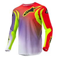 Alpinestars 2024 Fluid Lucent Jersey - White/Neon Red/Fluro Yellow