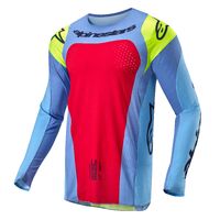 Alpinestars 2024 Techstar Ocuri Jersey - Blue/Fluro Yellow/Red/Berry