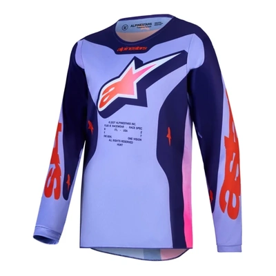 Alpinestars 2027 Fluid Hunt Youth Jersey - Light Violet Deep Purple Fluro Pink