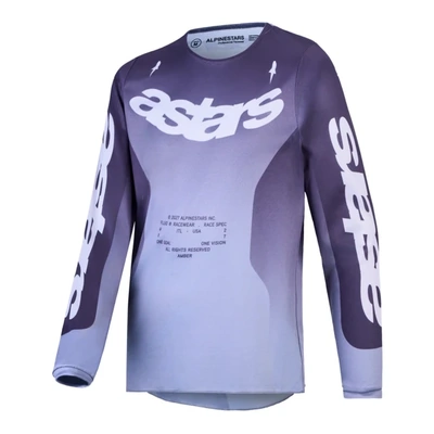 Alpinestars 2027 Fluid Amber Youth Jersey - Graystone Cold Gray Light Lilac