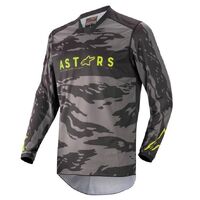 Alpinestars Youth Racer Tactical Black Grey Camo Yellow Jersey