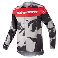 Alpinestars 2023 Youth Racer Tactical Jersey - Grey Camo/Red