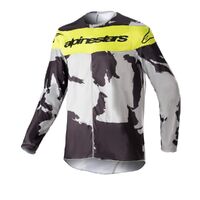 Alpinestars 2023 Youth Racer Tactical Grey Camo Yellow Jersey