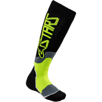 Alpinestars Mx Plus 2 Youth Socks - Black/Yellow Fluorescent - M/L