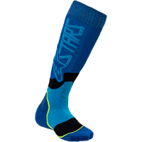 Alpinestars Mx Plus 2 Youth Socks - Blue/Cyan - M/L