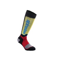 Alpinestars Youth MX Plus Socks  - Black/Red/Blue