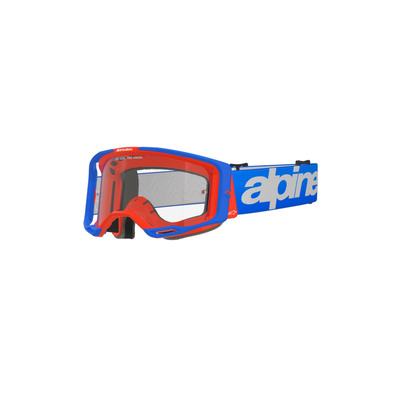 Alpinestars Vision 8 Wordmark Goggle - Clear Lens - Blue/Orange - OS