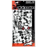 Alpinestars T10 Decal Kit - White/Black