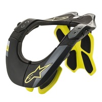 Alpinestars BNS Chin Plates - Black/Fluro Yellow - OS