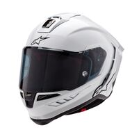 Alpinestars Supertech R10 Solid ECE 22.06 Helmet  - White Gloss/Black Matte