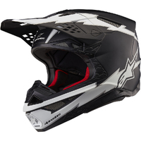 Alpinestars 2024 Supertech SM-10 Ampress Helmet - Ece 22.06 - Matte Black/White