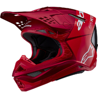 Alpinestars 2024 Supertech SM-10 Flood Helmet - Ece 22.06 - Matte/Gloss Fluro Red/Red