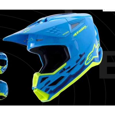 Alpinestars 2026 SM-3 Force MX Helmet - Cyan/Glossy