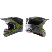 Alpinestars SM-8 Triple Helmet - Matte/Gloss Silver/Black/Yellow