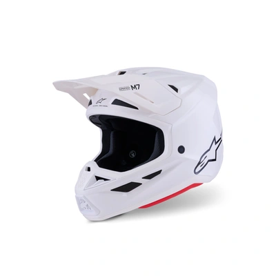 Alpinestars 2026 SM-7 Solid MX Helmet - White/Glossy