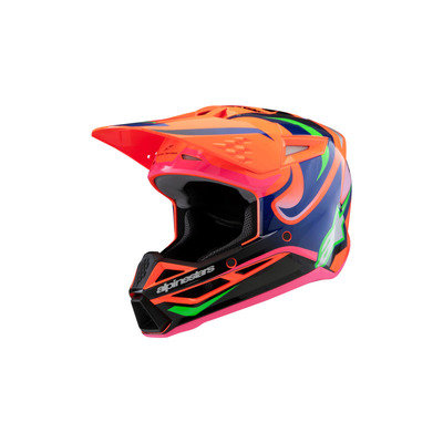 Alpinestars SM3 Deegan Youth Helmet - ECE06 - Fluro Orange/Purple/Fluro Pink