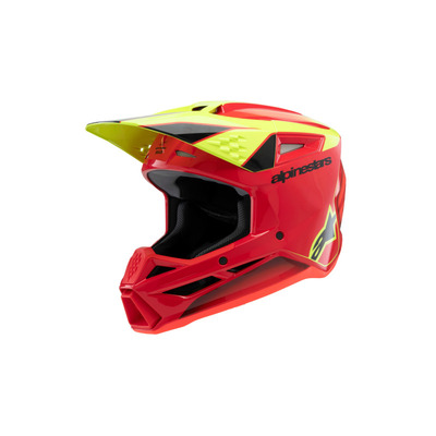 Alpinestars SM3 Fray Youth Helmet - ECE06 - Red/Fluro Yellow/Black