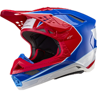 Alpinestars 2024 Supertech SM-10 Aeon Helmet - Ece 22.06 - Bright Red/Blue