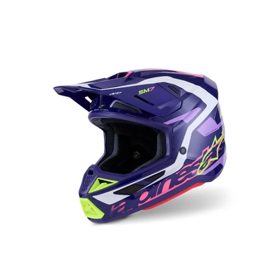 Alpinestars 2026 SM-7 Deed MX Helmet - Purple/Pink/Glossy