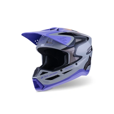 Alpinestars 2026 SM-3 Jettson MX Helmet - Grey/Purple/Black/Glossy