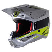 Alpinestars SM-5 Bond Helmet - Silver/Black/Yellow