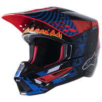 Alpinestars SM5 Solar Flare Helmet - Black/Blue/Fluro Red