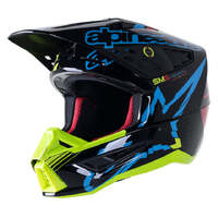 Alpinestars SM5 Action Helmet - Black/Cyan/Yellow