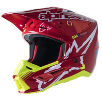 Alpinestars SM5 Action Helmet - Red/White/Fluro Yellow
