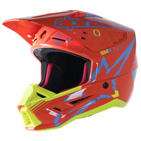 Alpinestars SM5 Action Helmet - Fluro Orange/Cyan/Fluro Yellow