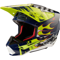 Alpinestars 2024 SM-5 Rash Helmet - Ece 22.06 - Night Navy/Fluro Yellow