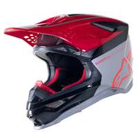 Alpinestars Limited Edition Supertech M10 Acumen Helmet - Fluro Red/Black/Silver - S