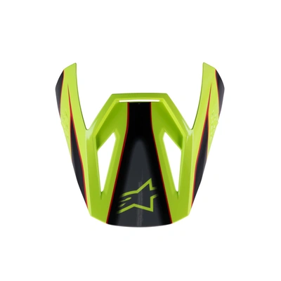 Alpinestars Visor for Youth ECE 22.06  SM3 Fray - Red/Fluro Yellow/Black - OS