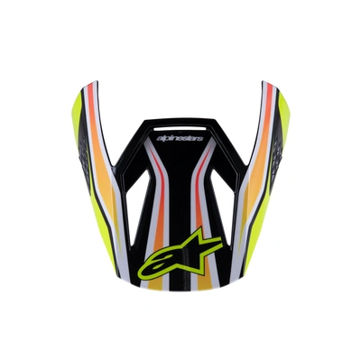Alpinestars Visor for Youth ECE 22.06 SM3 Wurx - Black/Yellow Fluro/Blue/Red Glossy - OS