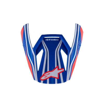 Alpinestars Visor for Youth ECE 22.06 SM3 Wurx - Blue/Red/White/Black Glossy - OS