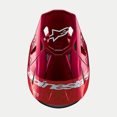 Alpinestars Visor for ECE 22.06 SM10 Flood - Fluro Red Matt And Gloss - OS