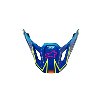 Alpinestars 2026 SM7 Cast Peak - Blue/Pink/Fluro Yellow/Glossy - OS