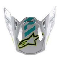 Alpinestars SM8 Anaheim LE Visor - White/Fluro Yellow/Turquoise - OS