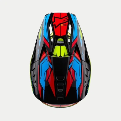 Alpinestars Visor for ECE 22.06 SM5 Action 2 - Black/Fluro Yellow/Bright Red Gloss - OS
