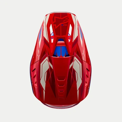 Alpinestars Visor for ECE 22.06 SM5 Action 2 - Bright Red/Blue Gloss - OS