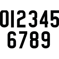 MCS 165mm Straight Numbers - Black