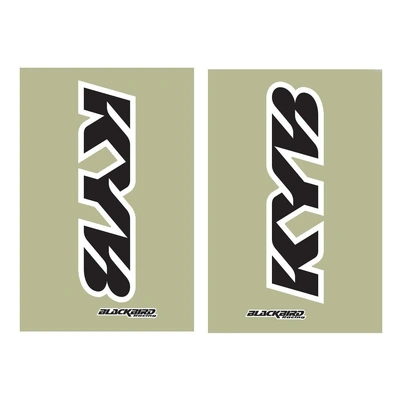 BLACKBIRD DECALS FORK KAYABA KYB BLACK LOGO CLEAR