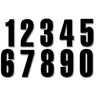 BLACKBIRD NUMBERS FOUR SERIES 3PK 8x5cm Black 0