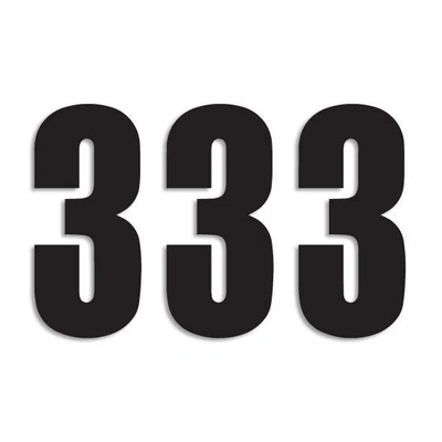 Blackbird Numbers Four Series 3Pk 8X5Cm Black 3